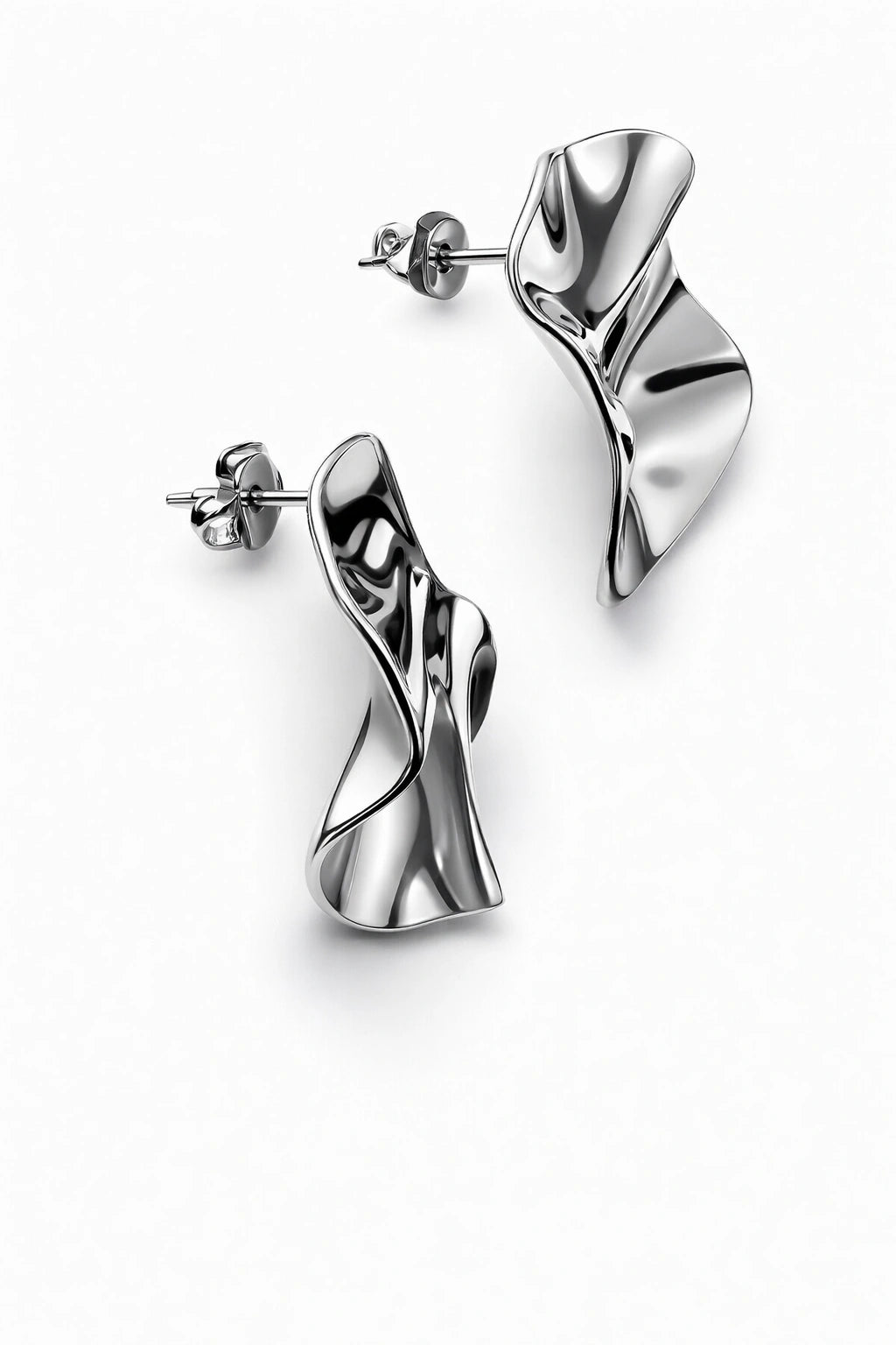 Icon Sculpt Earrings - Silver